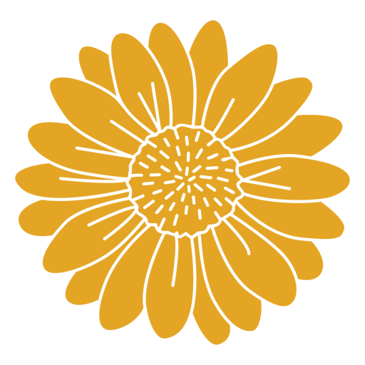 Sunflower cut out PNG Design