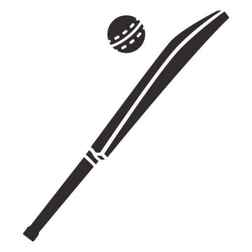 cricket bat and ball logo