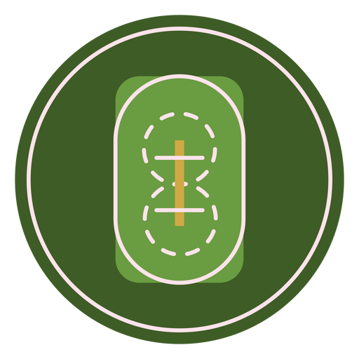 Cricket field design flat PNG Design
