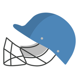 Cricket helmet semi flat PNG Design
