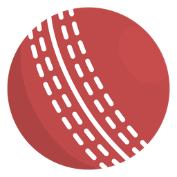 Red cricket ball semi flat Transparent PNG