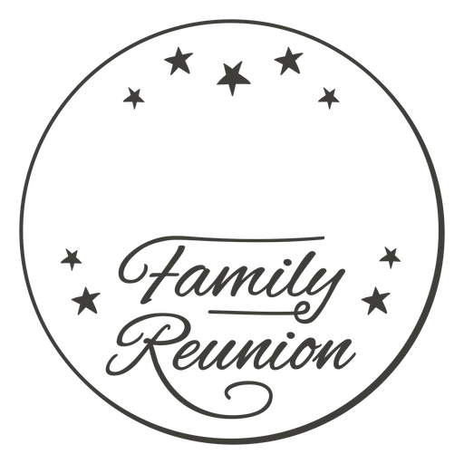 Family reunion label stroke PNG Design