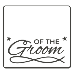 Of the groom square label stroke Transparent PNG