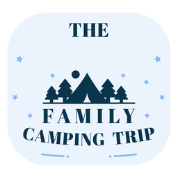 Family camping trip badge Transparent PNG