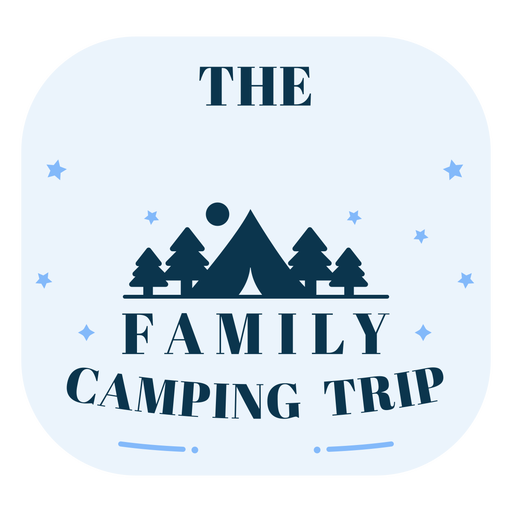 Family camping trip badge