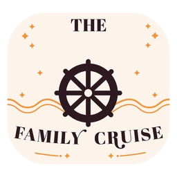 Family cruise ship badge PNG Design