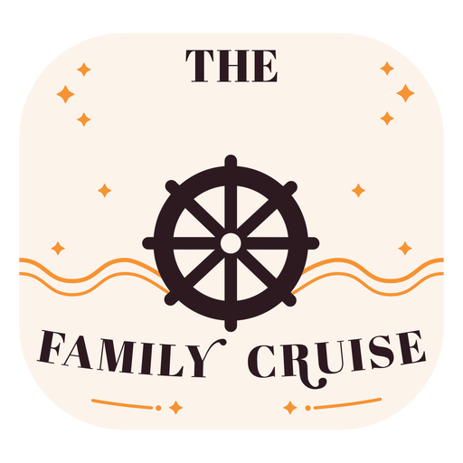 Family cruise ship badge PNG Design