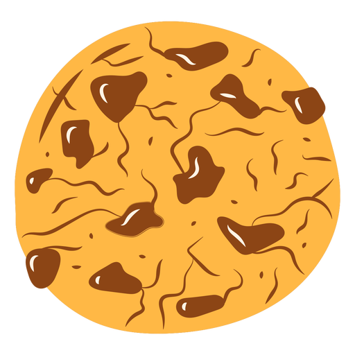 Sweet chocolate chip cookie PNG Design