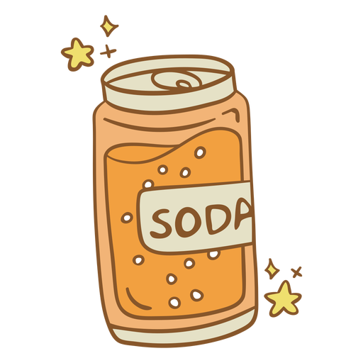 Soda can color stroke PNG Design