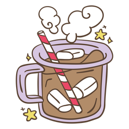 Hot chocolate illustration PNG Design