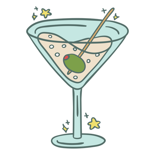 Farbiger Getränkecocktail Farbstrich PNG-Design