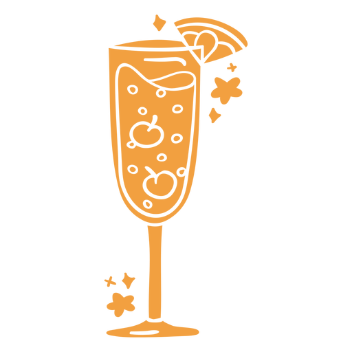 Sparkling wine cocktail cut out