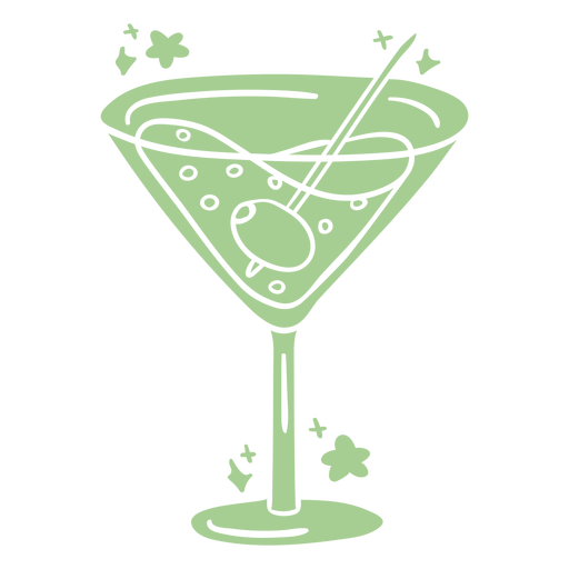 Green cocktail cut out