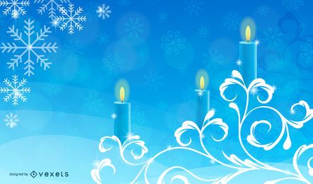 Xmas candles with swirls Xmas candles with swirls