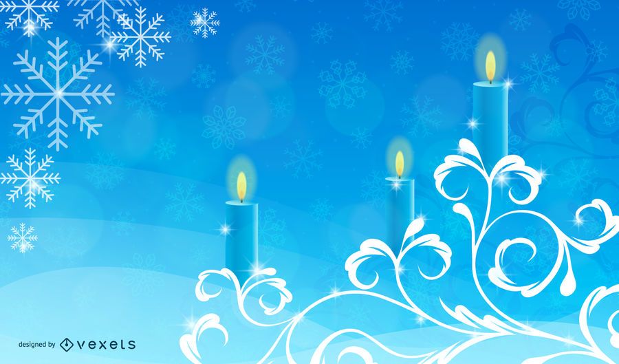 Xmas candles with swirls Xmas candles with swirls