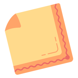 Orange napkin square Transparent PNG