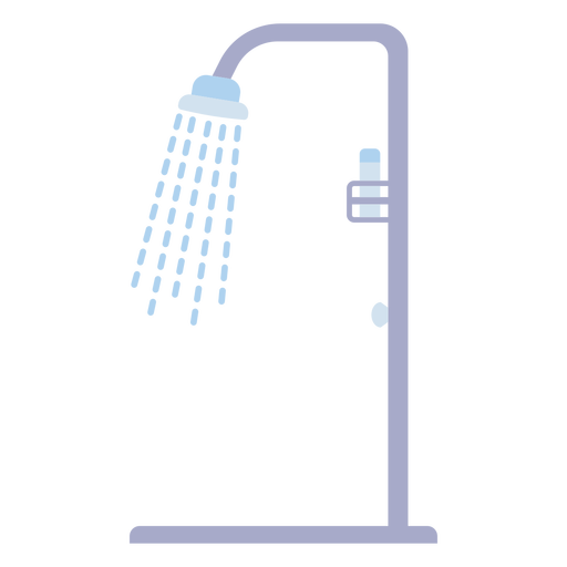 Open shower flat PNG Design