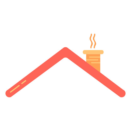 House roof flat PNG Design