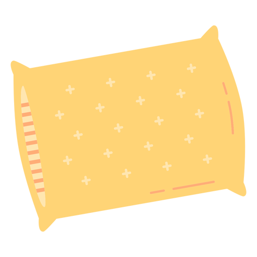 Yellow pillow sleeping PNG Design