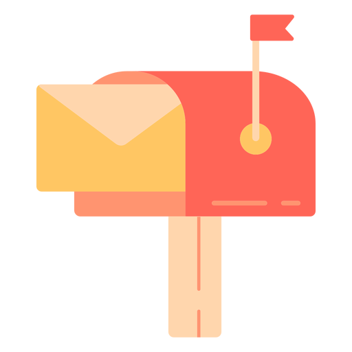Mailbox semi flat PNG Design