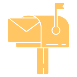 Envelope in mailbox PNG Design