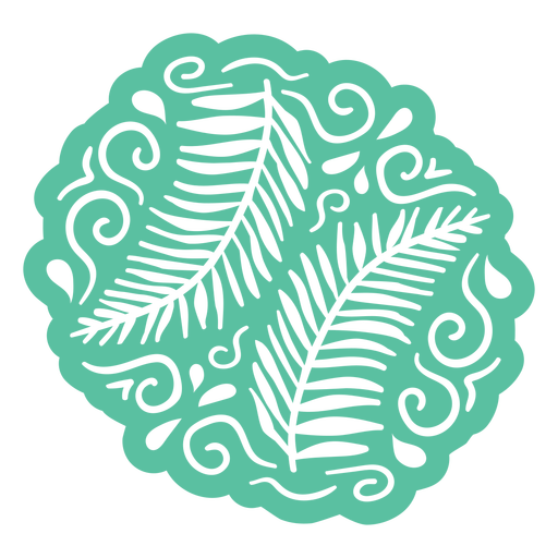 Palm tree leaves cut out