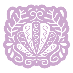 Purple oyster design cut out PNG Design
