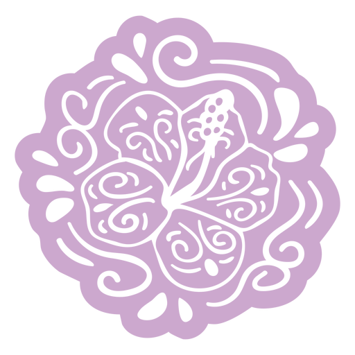 Purple hibiscus design cut out PNG Design