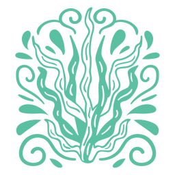 Algae ornamental design filled stroke PNG Design