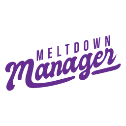 Meltdown manager sign flat PNG Design Transparent PNG