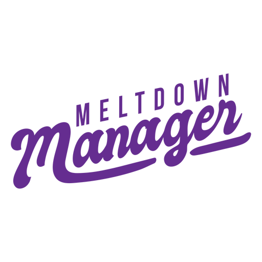 Meltdown manager sign flat PNG Design