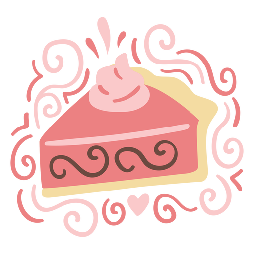 Erdbeerkuchenstück PNG-Design