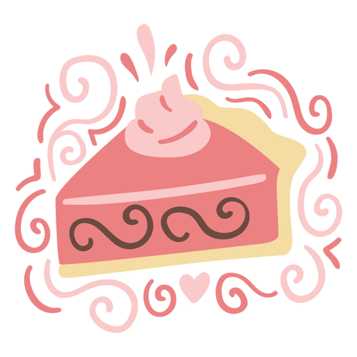Fatia de bolo de morango