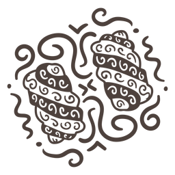 Wirbel Süßigkeiten und Bäckerei - 44 PNG-Design