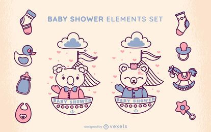 Cute baby shower set Cute baby shower set