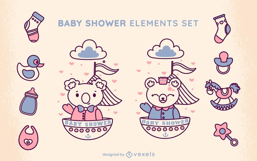 Cute baby shower set Cute baby shower set