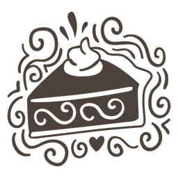 Chocolate cake pattern cut out PNG Design