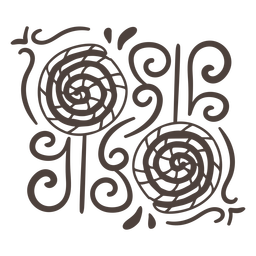 Lollipop symmetrical design stroke PNG Design