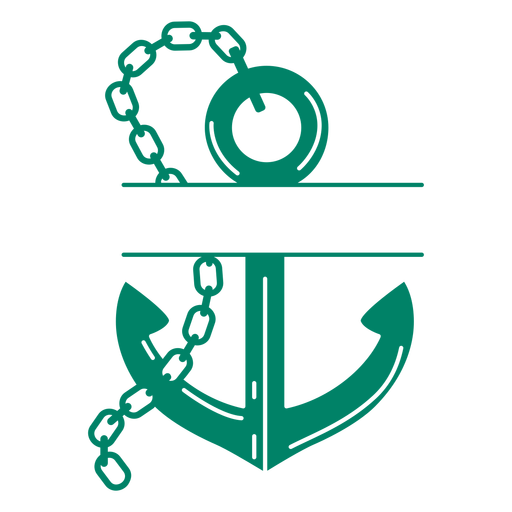Ship anchor chain label PNG Design