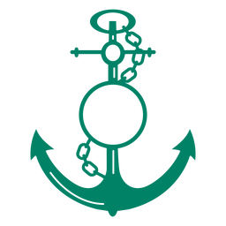 Ship anchor label PNG Design