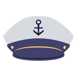 Marine hat flat PNG Design