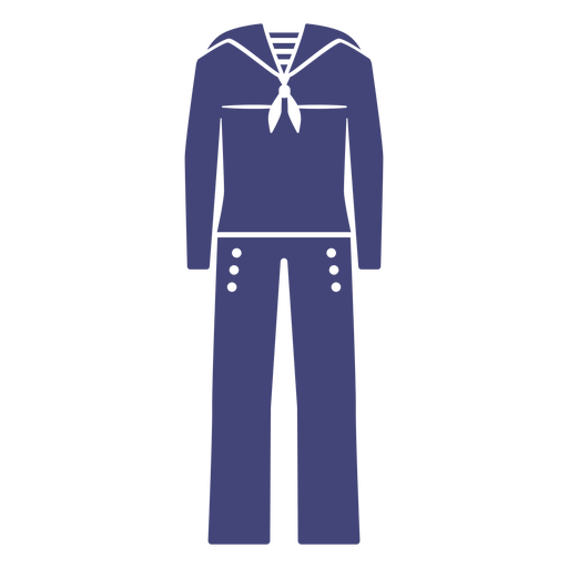 Roupa de uniforme de marinheiro cortada Desenho PNG