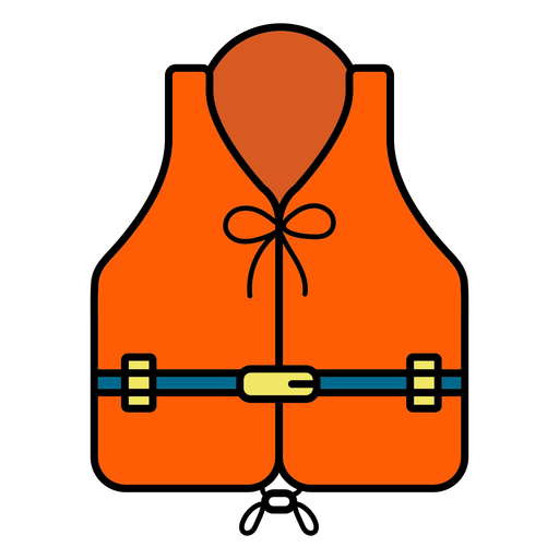 Life jacket color stroke PNG Design