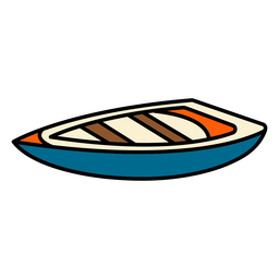 Small boat color stroke PNG Design Transparent PNG