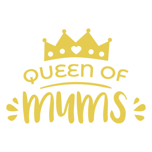 Mom queen crown badge