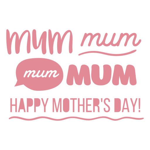 Happy mothers day badge flat
