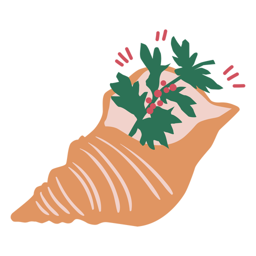Christmas conch flat
