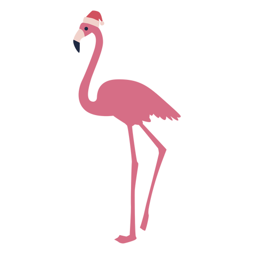 Christmas flamingo flat