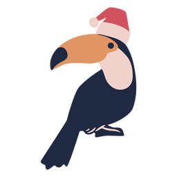 Christmas toucan flat PNG Design