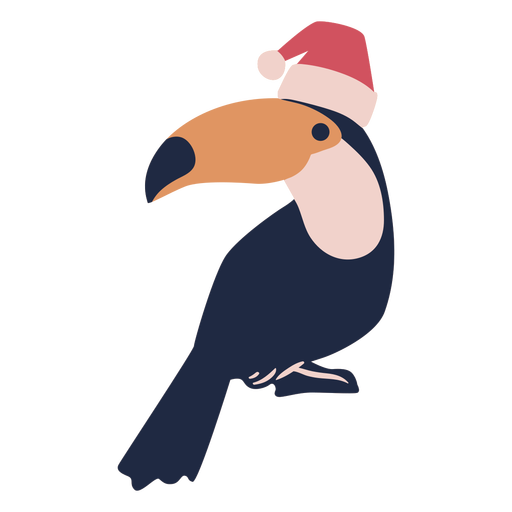 Christmas toucan flat PNG Design